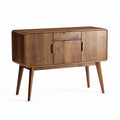 Wooden sideboard with two doors and drawer 100 x 40 x 80cm mid-century design