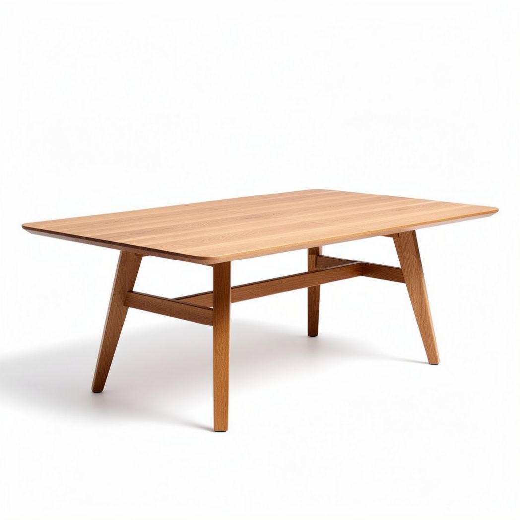 Rectangular wooden dining table for home or office use 150 x 90 x 75cm