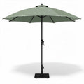 Patio umbrella with adjustable tilt feature green fabric 250 x 250 x 250cm